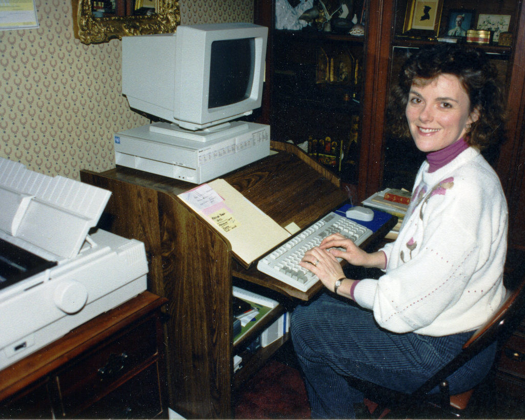 Mary Ann Cunningham working at OHC circa 1993